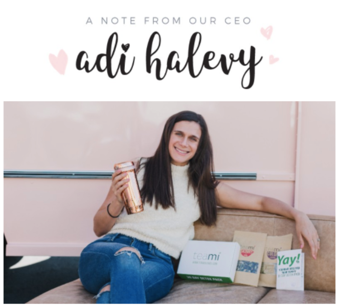 Adi with the Teami 30 Day Detox Tea Pack