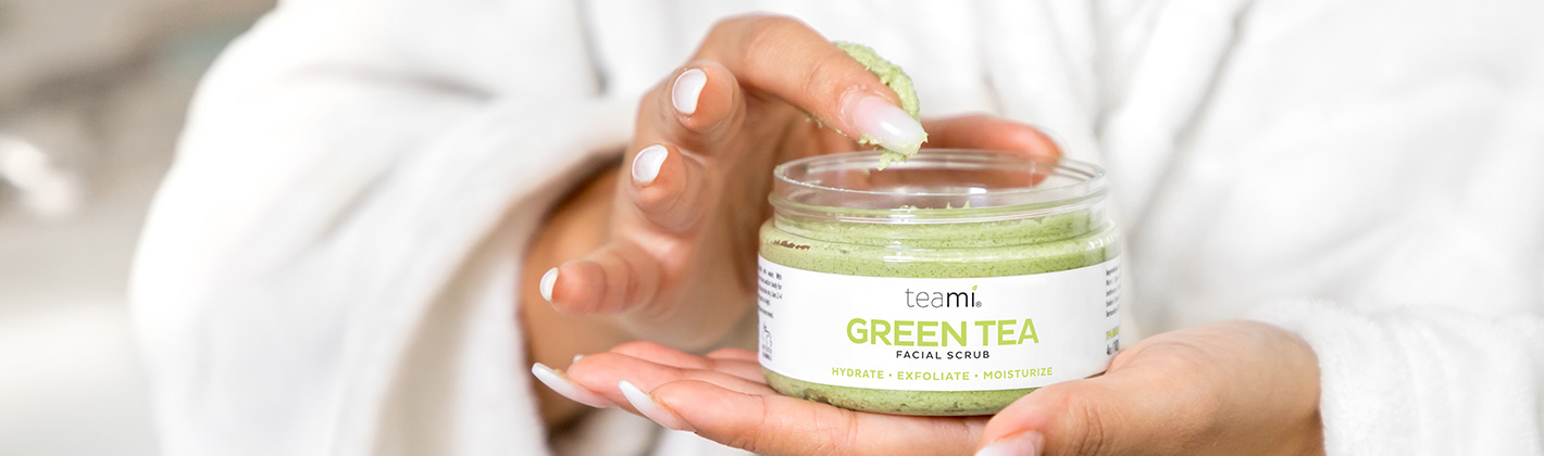 green tea face scrub